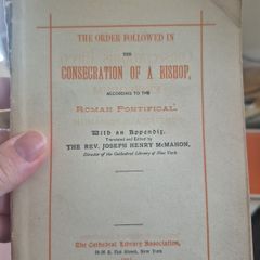 consecration of a bishop by Joseph Henry McMahon