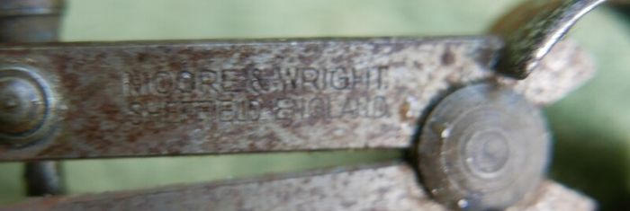 Vintage Moore & Wright Caliper Steel Spring Dividers - Good Condition