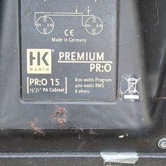15 inch HK passive speakers.