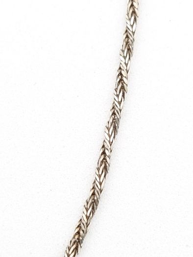 925 Vintage Italian Sterling Silver Wheat Spiga Chain