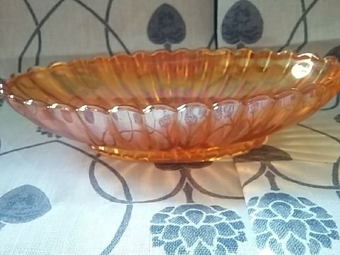 Two Ovel Glass Serving Bowls