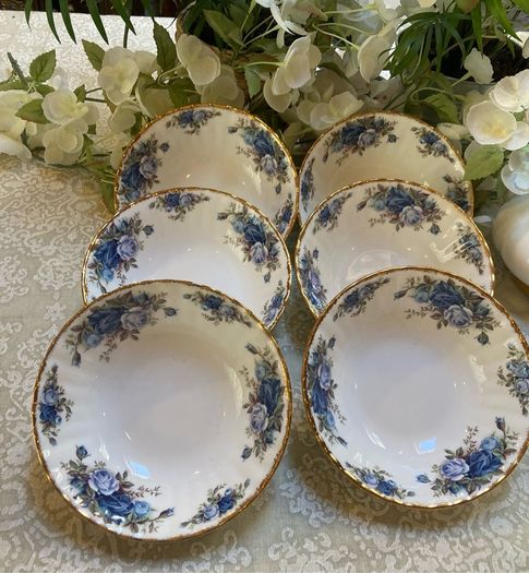 Vintage Royal Albert " Moonlight Rose " cereal/soup bowls