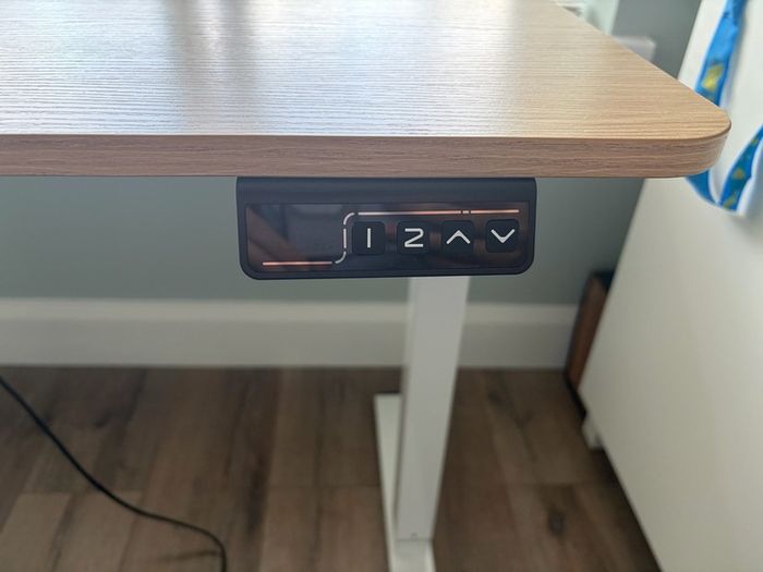 White and Oak Style Standing Desk