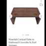 Karl springer style genuine crocodile waterfall table usa 70s Image 7