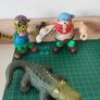 Keenway Pirate Action Figure Playset  Figures, Cannon, Chest, Croc Image 3