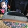 unusual gold leaf mirror top side table Image 4