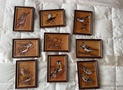 9 Leatherwork Birds by David Byrne