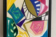 Framed Original Painting Art Deco inspired style Original Gift