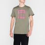 BNWT Adidas Label Linear khaki/pink T-shirt size L Postage included Image 2