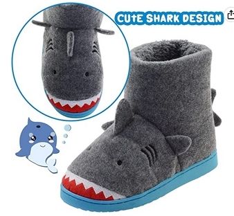 Lulex Childrens Slippers Grey Shark Size junior 6