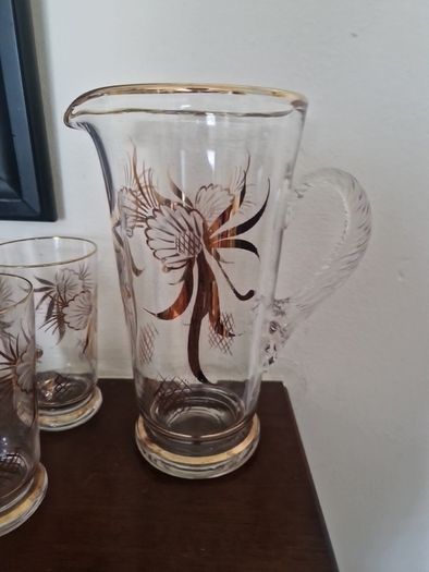 mid century jug & glasses