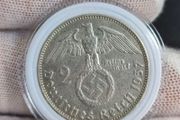 2 Reichsmark 1937 D Munich WW2 Silver Coin third Reich