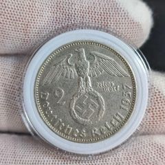 2 Reichsmark 1937 D Munich WW2 Silver Coin third Reich