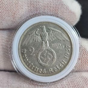 2 Reichsmark 1937 D Munich WW2 Silver Coin third Reich