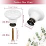 12 Pcs Cabinet Knobs, 34mm Ceramic Door Knobs with Screws, Mushroom Cupboard Knobs for Cabinet Wardrobe Dresser Drawer Door Chest (FREE POSTAGE) Image 2