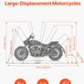Motorcycle Storage Shelter with Security Lock, 600D Oxford Flip-Up Garage Tent, Heavy-Duty All-Weather Motorcycle Cover with Ventilation Windows, 346x137.5x190 cm Image 3