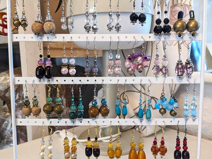 Handmade earrings with Vintage/Antique beads for Fundraising!