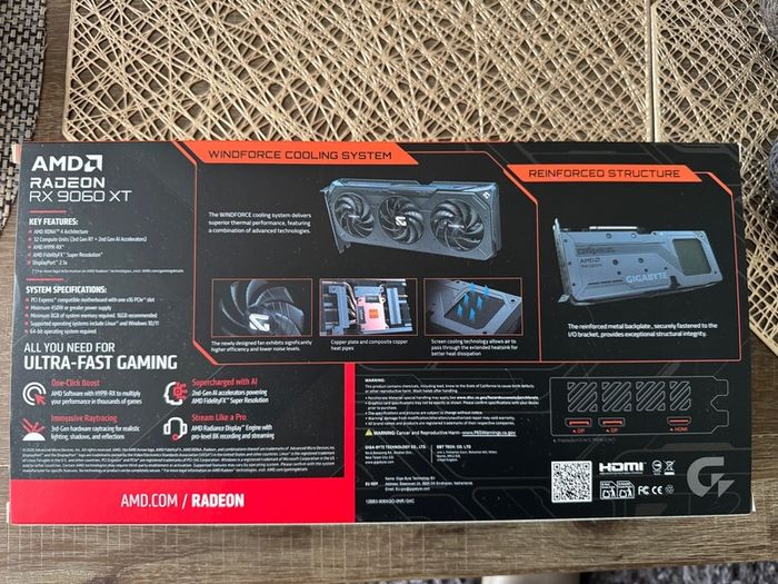 Gigabyte Radeon RX 9060 XT Gaming OC 16GB GDDR6