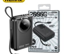 REMAX FC-02 Power Bank 20000mAh Portable Charger 45W Fast Charging with Dual Built-in Cables