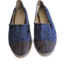 Chanel denim espadrilles