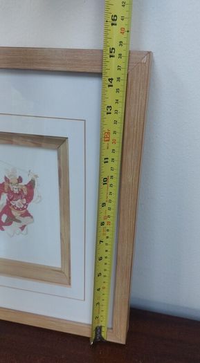 Fabulous Rare Vintage Hand-Cut Chinese Paper Cut Immortal Warrior, Brought Back From China and Professionally Framed