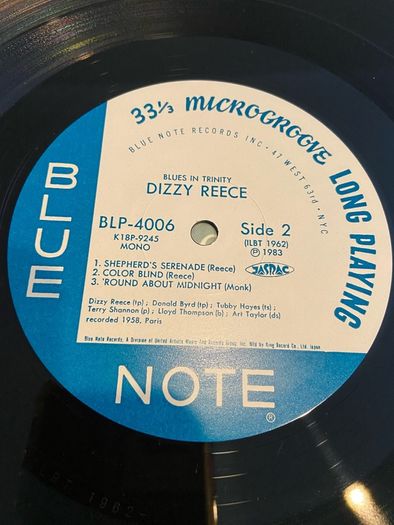 Dizzy Reece Blues in Trinity LP mono Blue Note vinyl Tubby Hayes