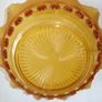 Davidson Amber Glass Blackberry Prunt Dish/Bowl 1960's Image 4