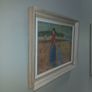 Oil on board painting Woman and child on Rush beach Image 2