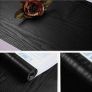 60 x 300cm Black Wood Grain Wallpaper Stickers Self Adhesive Contact Paper PVC Thickened Durable Wallpaper Textured Background Image 2