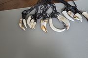 Wolf teeth necklaces faux