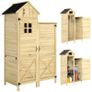 Wooden Shed with Double Zone Design Natural Wood Image 6