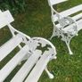 2 garden benches with heavy victorian cast iron ends Image 4