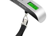 New 50kg Digital Hand LCD Travel Plane Thermometer Luggage Scale Hanging #1399