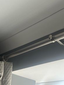 silver curtain pole