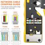 RJ45 Crimp Tool - 3 in 1 Pass Through Ethernet Crimping Tool Kit with 20PCS CAT7 Gold-Plated Copper Shielded Connectors & 20PCS Protection Covers for 8P CAT5 Cat6 CAT7 & 6P RJ11 RJ12 Image 4