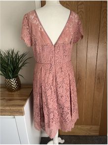 Marks & Spencer Rose Lace Dress Size Uk 22