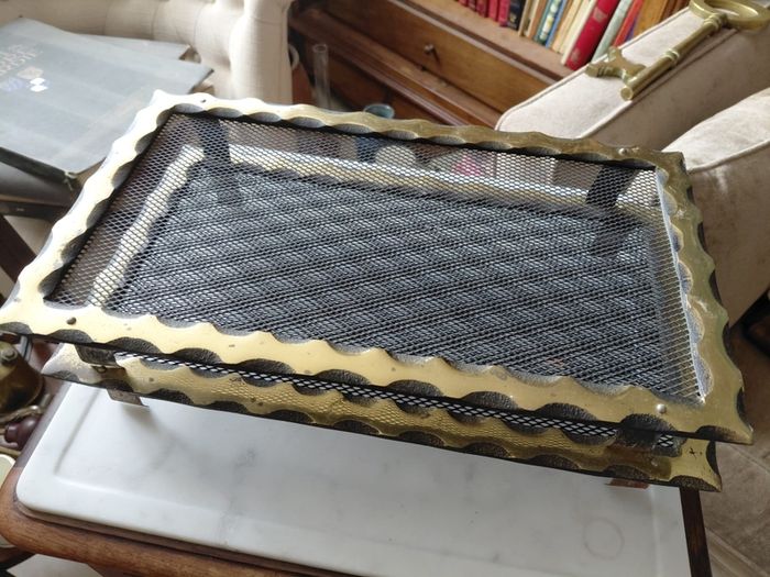 Antique French brass mesh ventilation grills