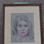 Beautiful Midcentury Pastel Portrait Image 2