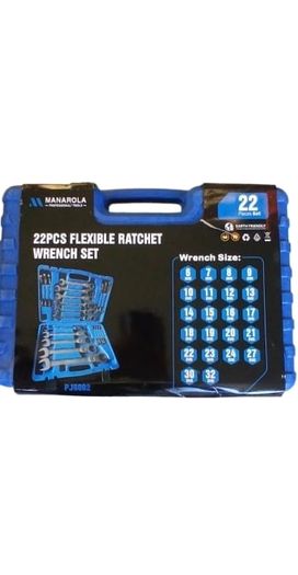 Manarola 22pc Flexible Ratchet Wrench Set