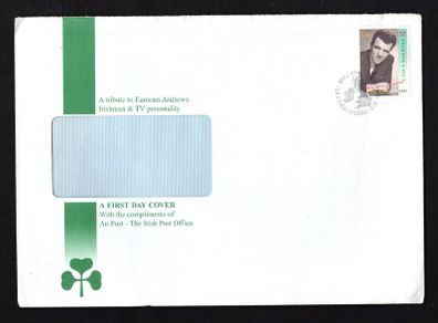 1994 Ireland Impact of the Irish Abroad England: Eammon Andrews Commemorative Stamp on An Post First Day Cover (FDC) being a tribute to Eamon Andrews Irishman and TV Personality