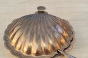Vintage shell-shaped platter for serving butter or caviar