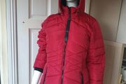 BNWT Jensen Women's Puffer Jacket Full Zip Long Sleeve Pockets Red Size S/M