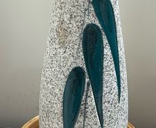 Mid Century Modern sgraffito vase
