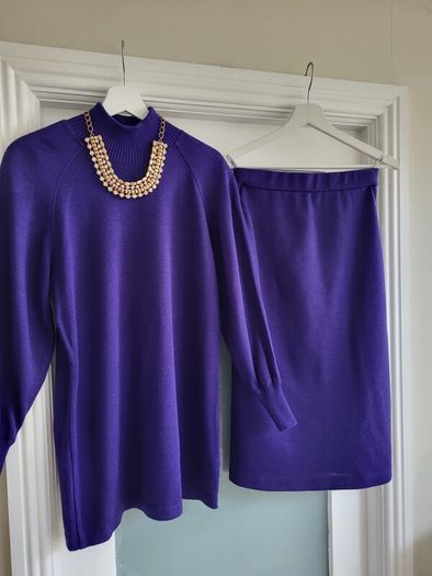 ARA Vintage two piece high neck and SKIRT co-ord Sz 10uk