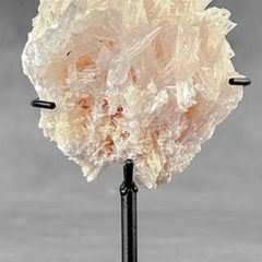 Blush Pink Crystal Cluster - Mineral, Metal Stand