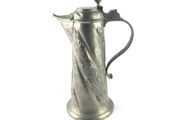 Rare antique Schott Niz wriggle work pewter carafe