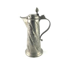 Rare antique Schott Niz wriggle work pewter carafe