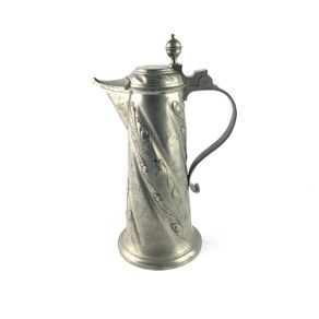 Rare antique Schott Niz wriggle work pewter carafe