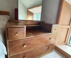 Vintage mid-century oak dressing table