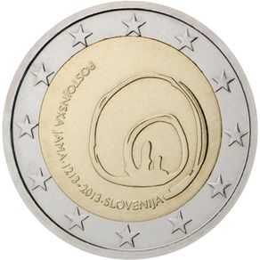 Slovenia 2 Euro Commemorative Coin 2013 - The Postojna Cave. Uncirculated.